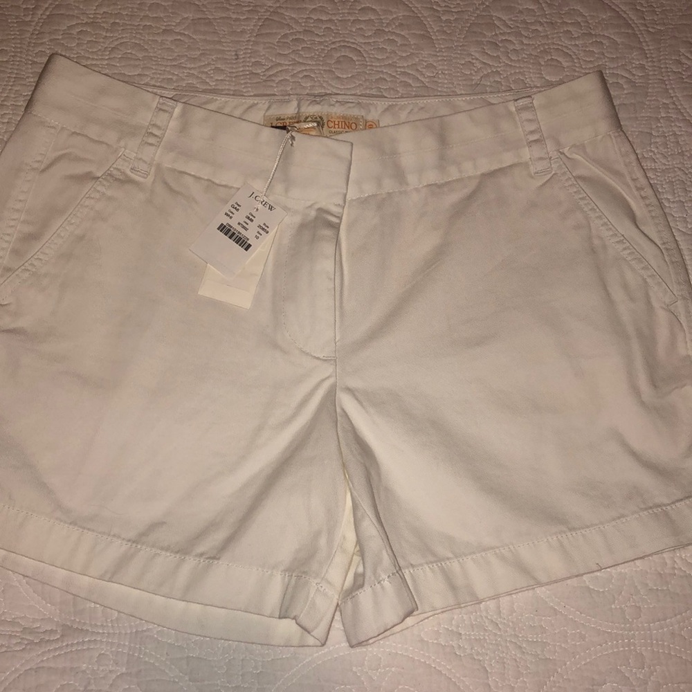 J. Crew White Chino shorts